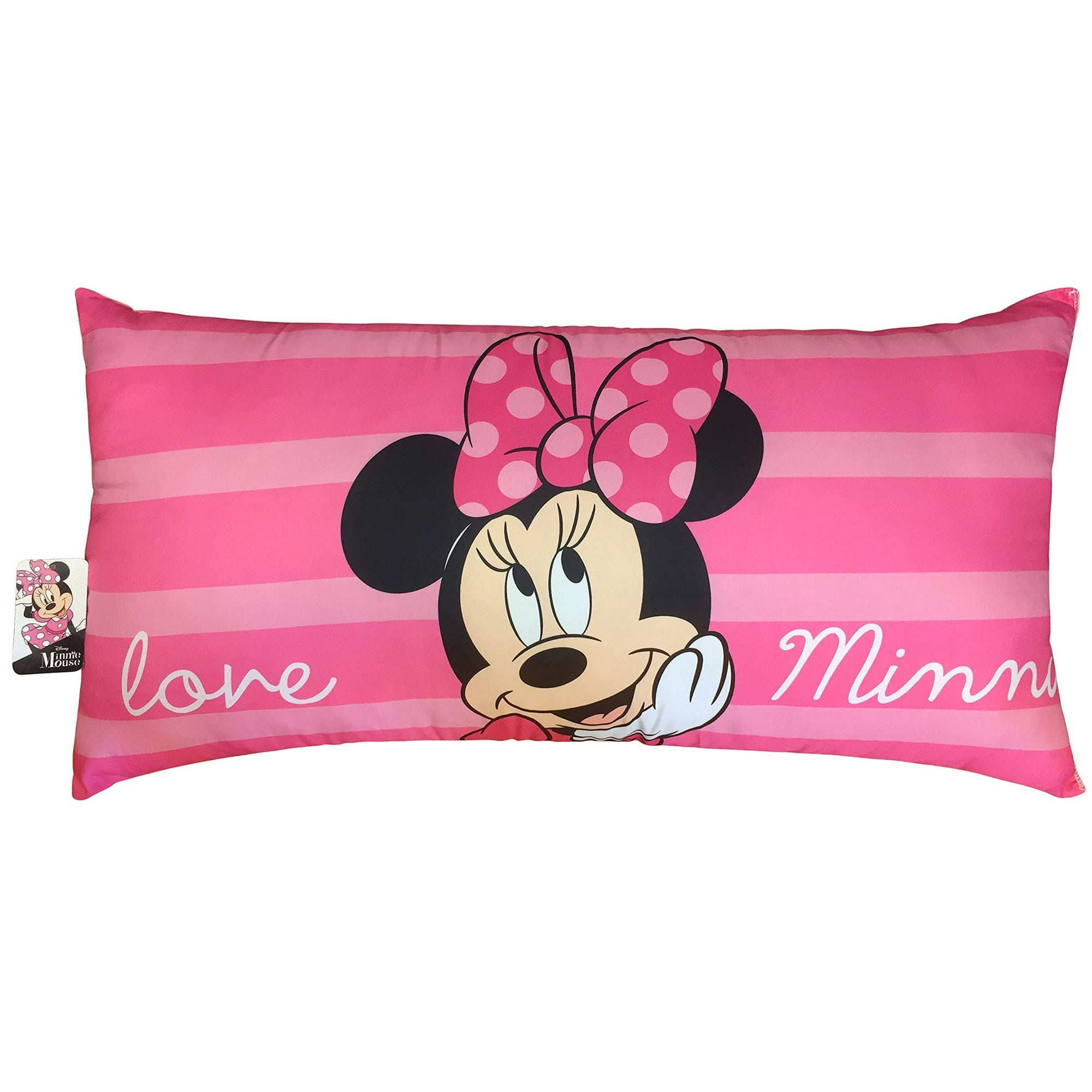 Jay Franco Disney Minnie Mouse Love Decorative Body Pillow Cover Kids Super Soft 1 Pack Bed Pillow Cover Measures 20 Inches x 54 Inches Official