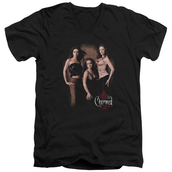 Charmed - Three Hot Witches - Slim Fit V Neck Shirt - XX-Large