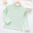 thumbnail image 3 of HUANBAI Girls Long Sleeve Tops For Fall And Winter Comfortable Casual Tees For Toddler And Big Kids Soft Breathable Daily Wear Soft Basic T-Shirts 8-9 Years, 3 of 4