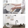 thumbnail image 5 of White Pumpkins Fall Kitchen Dish Towels for Drying Dishes Set of 2, Thanksgiving Botanical Grey Striped Wooden Waffle Weave Microfiber Hand Tea Bathroom Towels Quick Dry & Absorbent Towel 12x12, 5 of 7