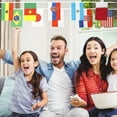 thumbnail image 2 of 2022 World Cup Football Flag Bunting Polyester 32 Teams String National Flags Weather Resistant Flag Banner For Garden Bar Restaurant, 2 of 5