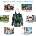 thumbnail image 5 of Lsque Mystical Black Cat Fireflies Patten Youth Hoodie Sweatshirt Pullover with Kangaroo Pocket Boys and Girls Hoodie Warm Hoodie for Kids-X-Large, 5 of 6
