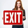 thumbnail image 2 of Exit Red Background Sign,, 2 of 8
