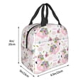 thumbnail image 3 of Honeii Flamingo And Flowers Print Lunch Bag Women, Lunch Box Lunch Bag for Women Adult Men, Small Leakproof Cute Lunch Tote Large Capacity Reusable, 3 of 8