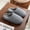 embroidered logo - grey, variant on ZELAND Couple Plush Winter House Slippers - Thick Sole, Anti-slip, Warm Indoor Cotton Slippers for Women and Men
