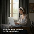 thumbnail image 4 of Half Price Drapes Signature Gunmetal Grey Grommet Velvet Blackout Curtains (1 Panel), 50WX 120L, 4 of 11