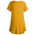 thumbnail image 2 of Made by Johnny Women's Tunic Top Casual T Shirt for Leggings S-5XL Plus Size M MUSTARD, 2 of 6