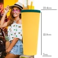 thumbnail image 2 of Vaso Texturizado tachuelas Brandtrendy 710 ML plástico libre de BPA con tapa y popote, 2 of 3