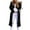 Black, variant on TJAZFJPA Corduroy Jacket Women Women's Open Front Long Trench Coats Long Sleeve Slim Casual Pockted Windproof Overcoat with Belt Womens Suit Jacket Black Zip up Jacket Women