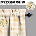 thumbnail image 5 of Kitchen Curtains 36 Inch Short - 3 Panel Set Lemon Print, Rod Pocket Window Curtains 100% Polyester, Cute Fruit Valance for Farmhouse, Cafe, Living Room, Bedroom, Easy Wash, 5 of 6
