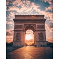 thumbnail image 2 of Pournader, Behdad 26x32 White Modern Wood Framed Museum Art Print Titled - Golden Arc of Paris, 2 of 4