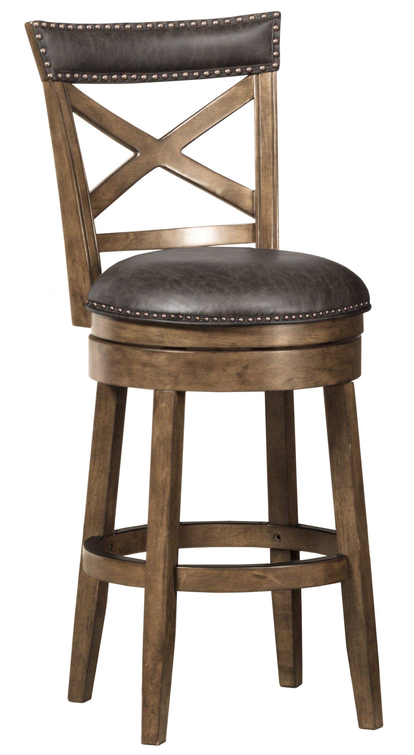 Hillsdale Furniture Glen Cove Wood Bar Height Swivel Stool Pine