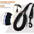 thumbnail image 4 of Correa de cuerda para perros, correa de nailon para perros, con asa acolchada y luz reflectante, correa resistente para perros, color negro., 4 of 5