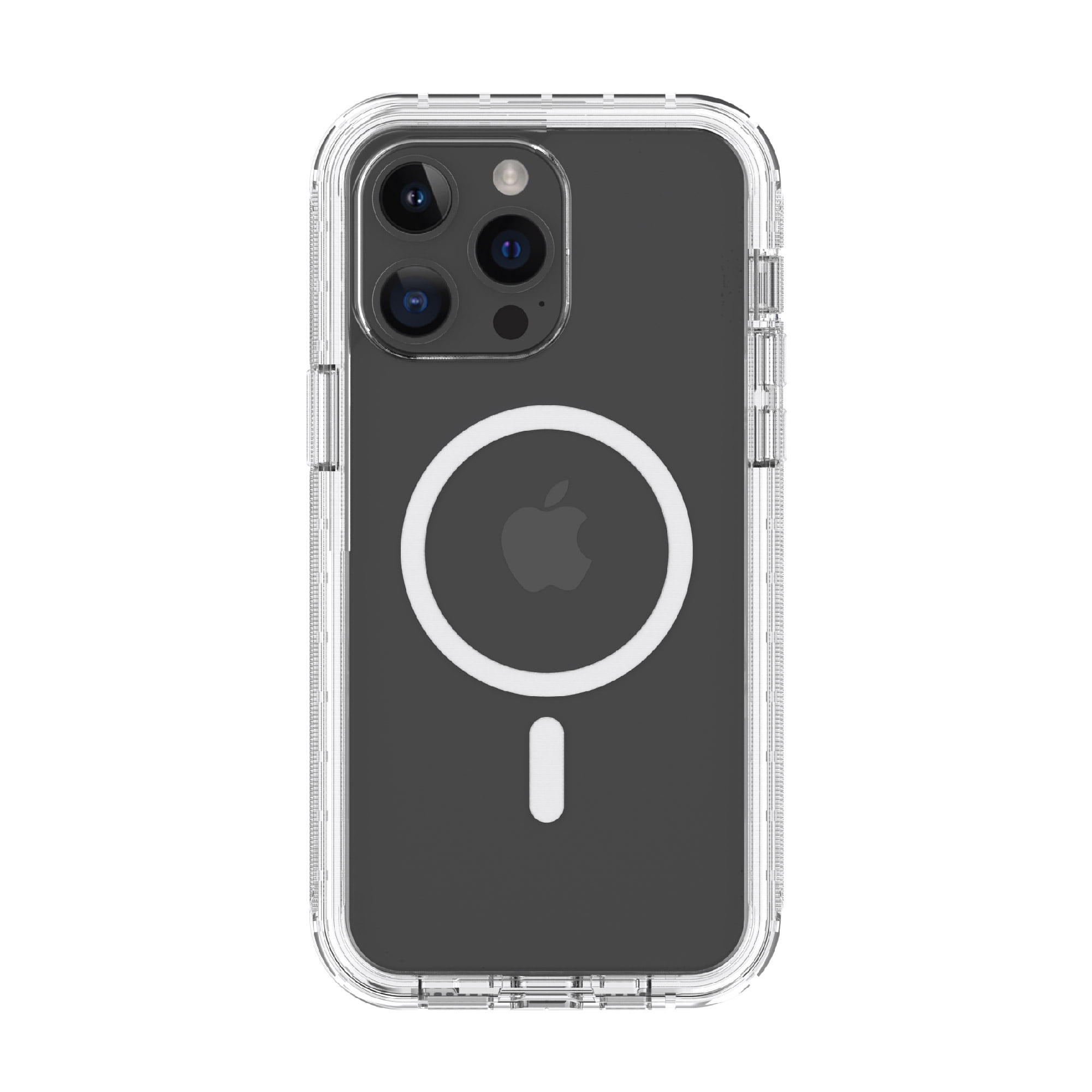 onn. MagSafe Compatible Rugged Phone Case for iPhone 14 Pro - Clear