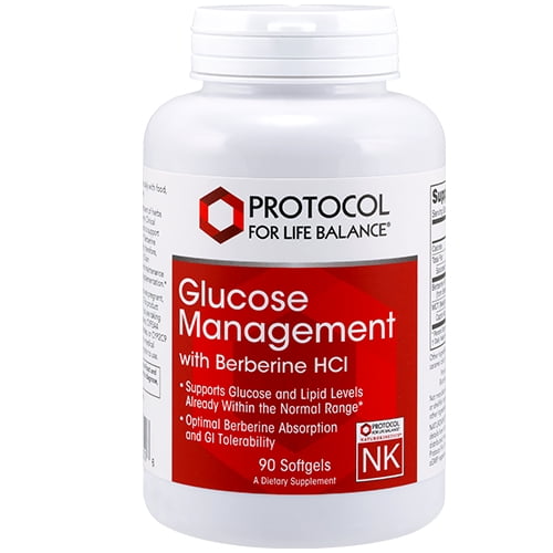 Protocol Glucose with Berberine HCL 90 Softgels, 90 servings