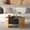 Dark Brown / MDF, variant on Modern Colorblocked Striped Coffee Table with Flip Top Storage in Dark