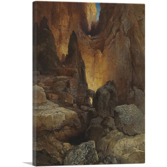 ARTCANVAS A Side Canyon Grand Canyon Of Arizona Canvas Art Print by Thomas Moran - Size: 40" x 26" (1.50" Deep)