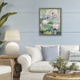 thumbnail image 3 of Stupell Industries Modern Duck Pond with Lotus Flowers Brown Floating Frame Canvas Art, 17 x 21, by The Prints Vibe, 3 of 8