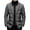 Grey, variant on Men Cotton Suit Coat High Collar Suit Collar Long Sleeve Buttons Zipper Placket Suit Jacket Fake Two Pieces Quilted Outerwear