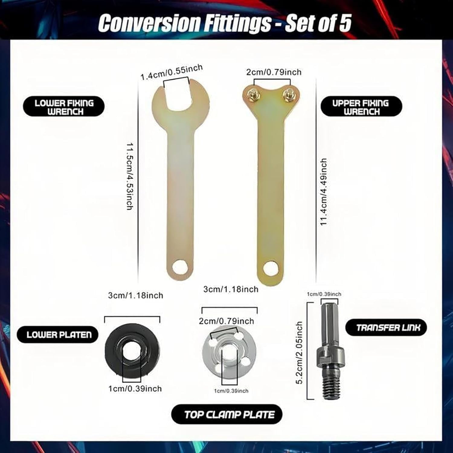 Conversion Angle Grinding Adapter Connecting Rod Kit for Electric Drill, Angle Grinder Adapter (1Set) P