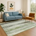 thumbnail image 7 of Addison Rugs Mayfield Premium Machine Washable Transitional Stripes Aloe Rectangle Rug, 2'6" x 3'10", 7 of 7