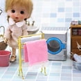 thumbnail image 3 of Toallero en Miniatura 1/12 Esca con 2 Toals Juego de Accesorios Sunnimix Toallero en miniatura Dollhouse, 3 of 8