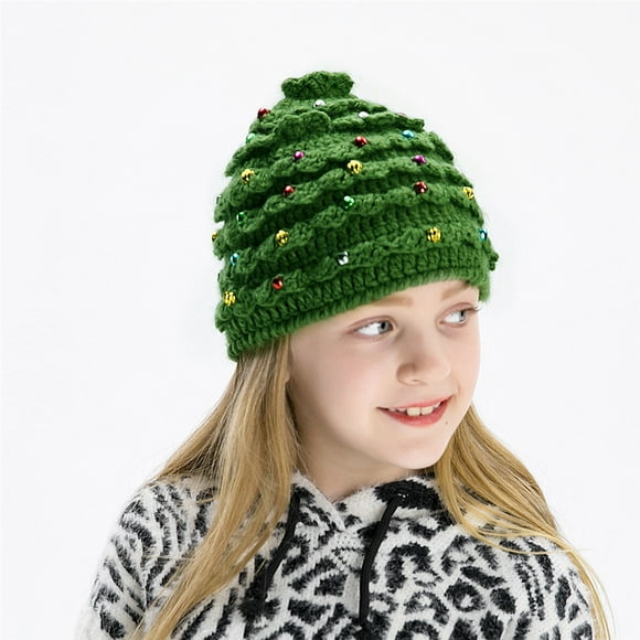 Gorro de otoño e invierno para padres e hijos, gorro navideño para niños adultos, gorro de lana con forma de estrella y árbol de Navidad, regalo cálido