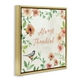 thumbnail image 4 of Stupell Industries Always Thankful Floral Botanical & Floral Painting Gold Floater Framed Canvas Art Print Wall Art, 25 x 25, 4 of 10