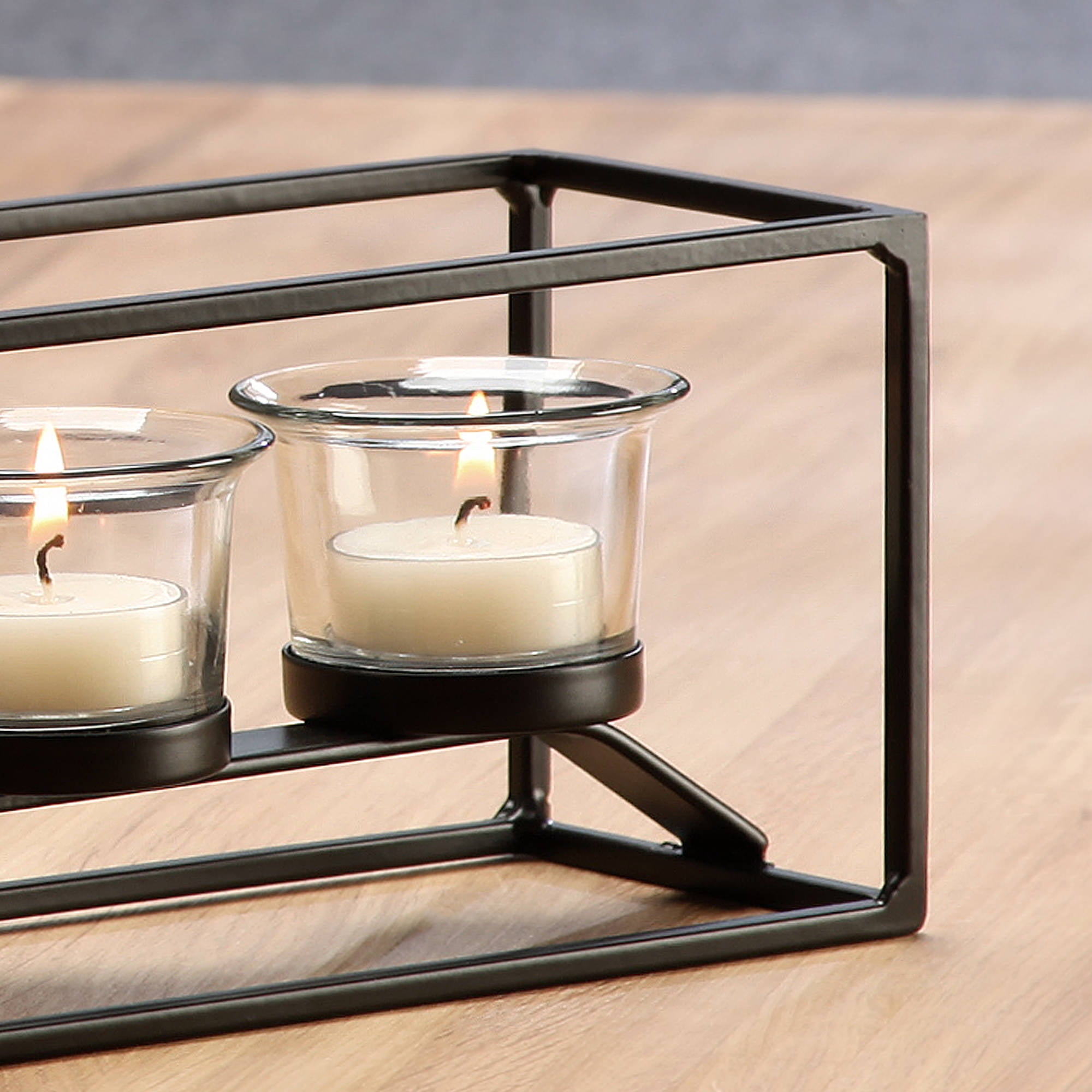 hometrends 5 T-light Rectangle Candle Holder Giftbox