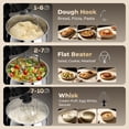 thumbnail image 3 of Patbrela Electric Stand Mixer, 5.3QT & 3.5QT Dual Bowls, 10-Speed Cake Mixer, LED Display Knob, Dough Hook, Beater, Whisk for Home Kitchen Cooking, 3 of 9