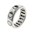 thumbnail image 2 of Sterling Silver Lunar Phases of the Moon Spinning Spin Band Ring, 2 of 4