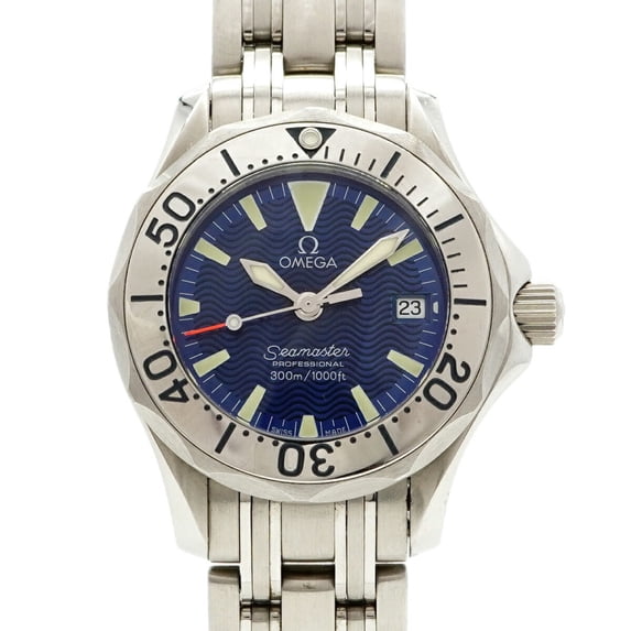 Pre-Owned Omega Seamaster 2283.80 Blue Dial Women's Watch