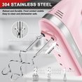 thumbnail image 2 of Batidora de mano Lord Eagle 400W 5 velocidades Turbo 120V rosa, 2 of 8