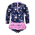 thumbnail image 2 of iEFiEL Infant Baby Girls One-piece Swimsuit Long Sleeves Floral Printed Ruffled Bathing Suit Rash Guard, 2 of 6