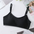 thumbnail image 2 of Uccdo 4 Packs Teens Girls Adjustable Strap Solid Training Bra Sets Wireless Padded Crop Cami Sports Bra 10-16T, 2 of 8