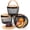 Black, variant on 4 Pack Metal Wire Mesh Fruit Basket with Bamboo Lid & Handles Round Oval Steel Garden Organizer for Vegetables Fruits, Multi-functional Hanging Storage for Kitchen Picnic (Black)