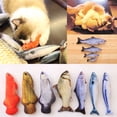 thumbnail image 4 of Sijiali Pet Cat Kitten Fish Shape Catnip Bite-resistant Playing Scratch Chewing Toy, 4 of 10