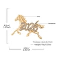 thumbnail image 5 of Misright Exquisite 3D Chinese Zodiacs Horse Brooch Pin Realistic Design Alloy Perfect for Gifting, 5 of 8