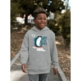 thumbnail image 2 of Shark Surfing The Waves Hoodie Juniors -Image by Shutterstock,  Medium, 2 of 4