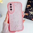 thumbnail image 7 of Compatible with Galaxy A50 Case for Women Girls Glitter Camera Lens Protector Cute Curly Wave Frame Shockproof Protective Cover Phone Case for Samsung Galaxy A50(CLEAR), 7 of 7