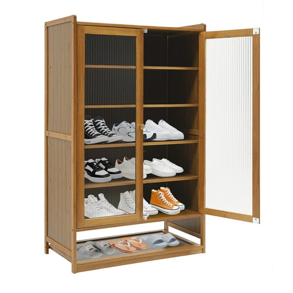 FreeStanding Shoe Cabinet w/Magnetic Door Entryway Shoe Rack Storage for Hallway