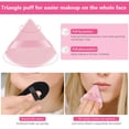 thumbnail image 5 of 6 PCS Powder Puffs, Pure Cotton Soft Triangle Wedge Makeup Powder Puff for Loose Powder Mineral Powder Body Powder Cotton Velour Cosmetic Foundation Sponge Makeup Tool (3 Black + 3 Powder), 5 of 5