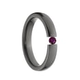 thumbnail image 3 of Ruby 4mm Black Zirconium Tension Set Ring, 3 of 3