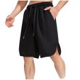 thumbnail image 6 of Men's Shorts Elastic Waist Size 3X Solid Color Nylon Shorts Outdoor Sports Versatile And Casual Five Quarter Pants, 6 of 6