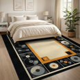 thumbnail image 3 of ODIKA 8'x10' Washable Area Rug Non-Shedding, Easy Care, Personalized Album Cover Retro Vinyl Record Movie Theater for King Size Bedroom Under Bed, Master Suite, 3 of 7