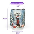 thumbnail image 5 of Merry Christmas Doberman Pinscher Enjoys Woofmas Winter Xmas Holiday 12oz Stainless Steel Wine Tumbler Insulated Cup with Lid Doberman Dog Lover Gifts - 02022, 5 of 5