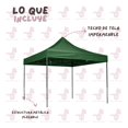 thumbnail image 5 of Toldo Carpa Plegable Reforzada sin Paredes 2x2 m Color Verde, 5 of 5