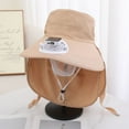 thumbnail image 4 of Glisme Sun Hat With Fans For Women Solar Fan Bucket Hat For Men Women Upf50+ Sun Wide Brim Outdoor Sports Summer Bucket Hat For Men And Women Khaki, 4 of 4