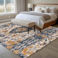 thumbnail image 4 of 6'x9' Area Rugs, Boho Chic Ethnic Indoor Outdoor Area Rug for Living Room Bedroom, Orange Blue Vintage Tribes Washable Bathroom Rugs Kitchen Floor Carpet Mats Home Decor Aesthetic, 4 of 8
