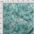 thumbnail image 3 of oneOone Polyester Spandex Dusty Teal Green Fabric Floral Sewing Craft Projects Fabric Prints By Yard 56 Inch Wide, 3 of 4